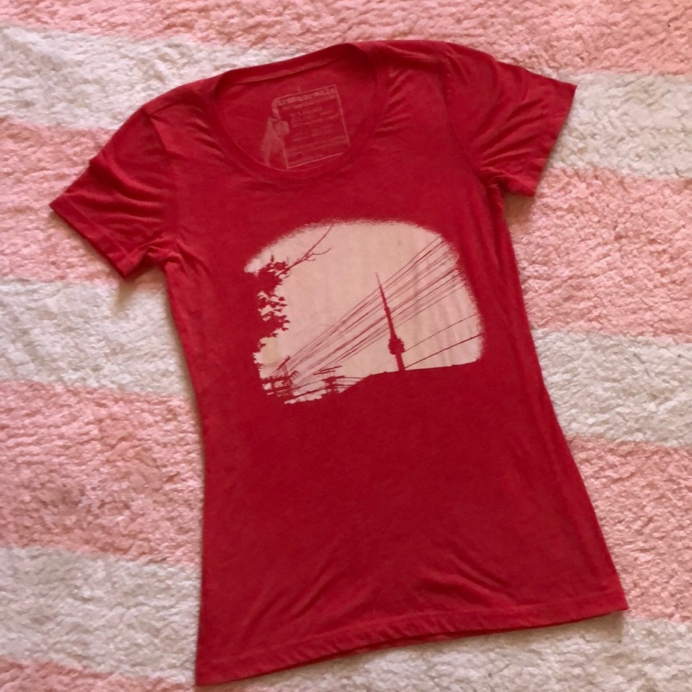 Red T-shirt with print